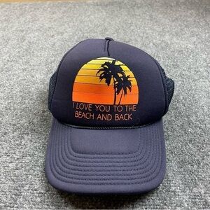 O’NEILL Men’s Navy Blue trucker hat “I love you to the beach and back” One Size